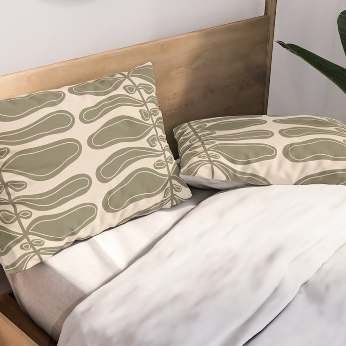 One Hundred-Leaved Plant #23 Pillow Sham Gallery Image 2
