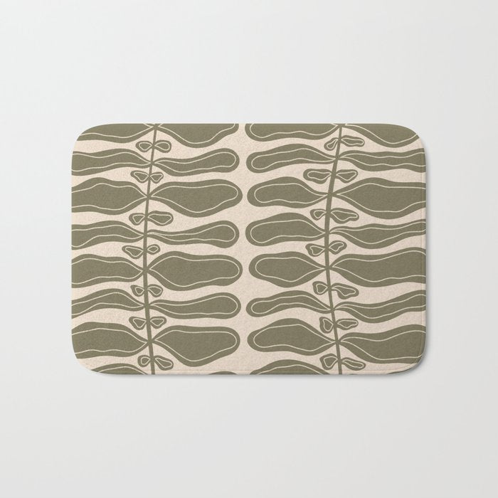 One Hundred-Leaved Plant #23 Bath Mat Gallery Image 1