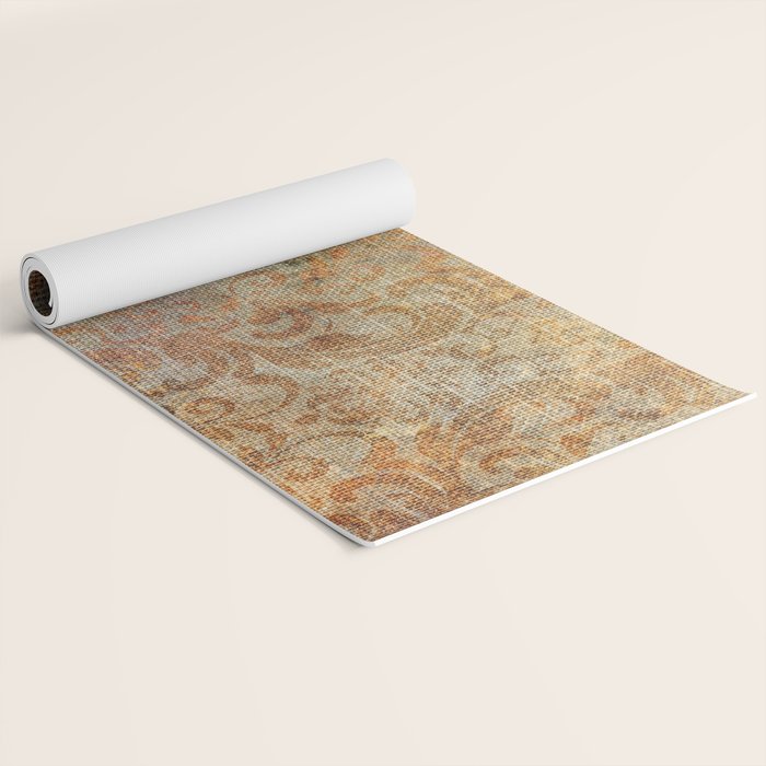 Aged Damask Texture 10 Yoga Mat Gallery Image 2