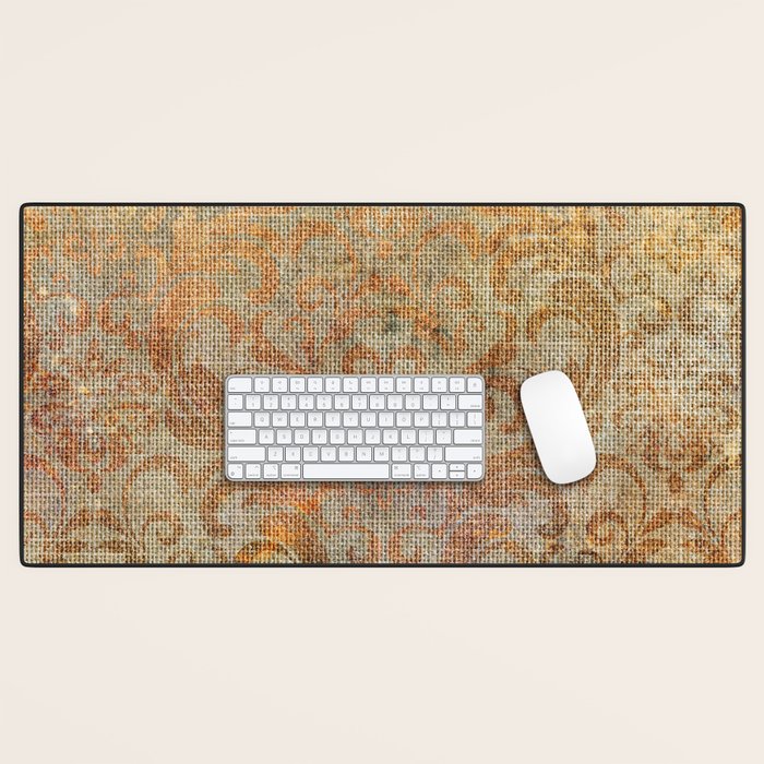 Aged Damask Texture 10 Desk Mat Gallery Image 1