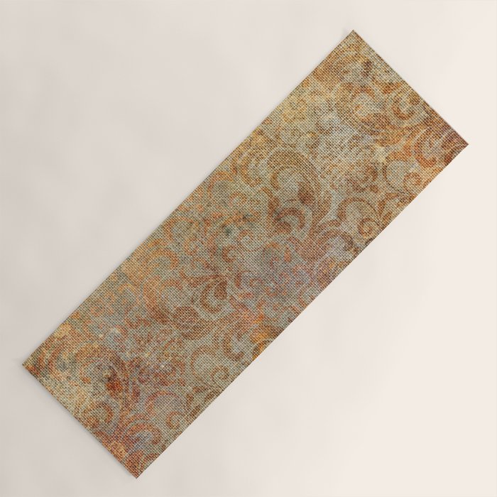Aged Damask Texture 10 Yoga Mat Gallery Image 1