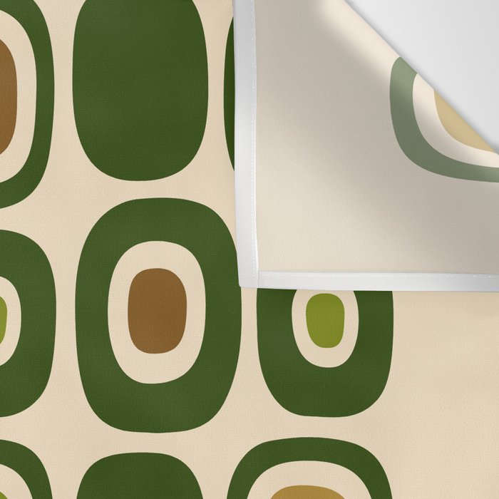 Mid Century Modern Modern Organic Shapes Pattern 321 Green Wall Tapestry Gallery Image 3