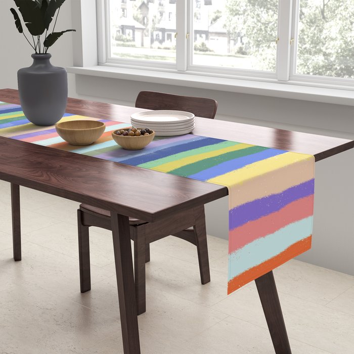 Bright stripes Table Runner Gallery Image 2