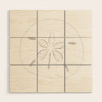 Sand Dollar Dreams - Brown on White Wood Wall Art Gallery Image 1