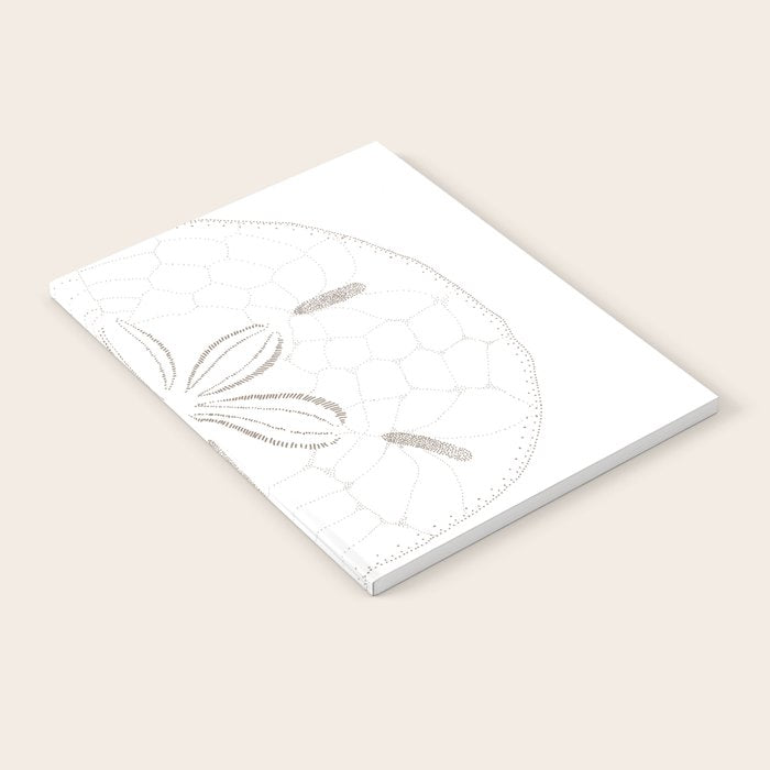 Sand Dollar Dreams - Brown on White Notebook Gallery Image 1