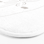 Sand Dollar Dreams - Brown on White Bath Mat Gallery Image 3