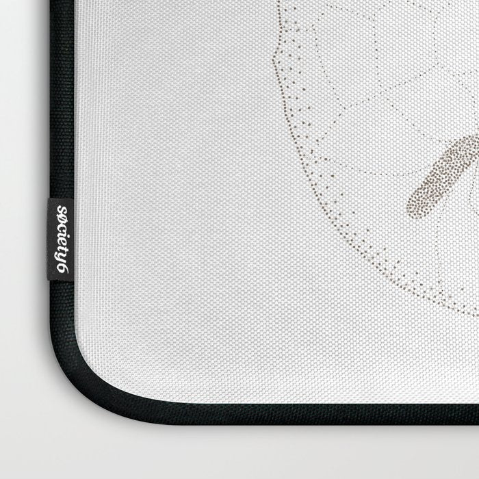 Sand Dollar Dreams - Brown on White Laptop Sleeve Gallery Image 3
