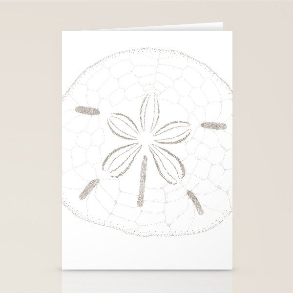 Sand Dollar Dreams - Brown on White Stationery Card Gallery Image 2