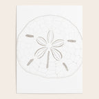 Sand Dollar Dreams - Brown on White Poster Gallery Image 4