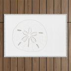 Sand Dollar Dreams - Brown on White Outdoor Rug Gallery Image 1
