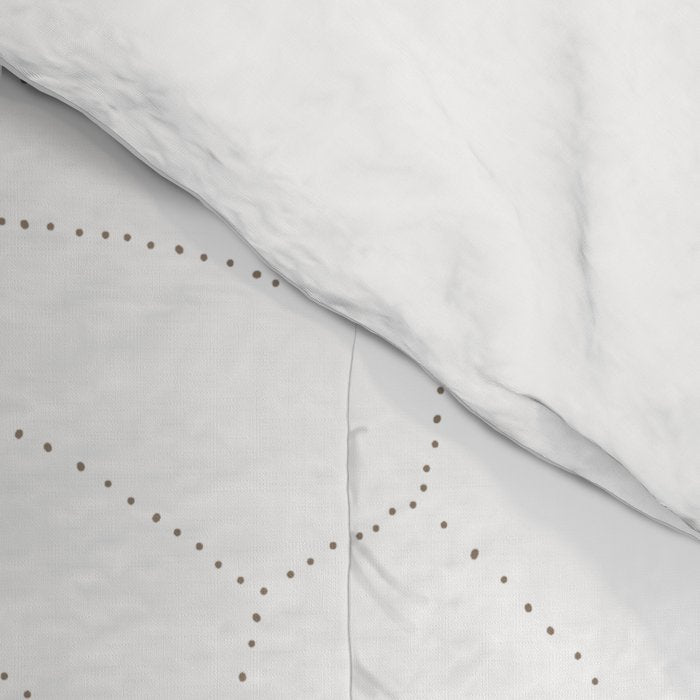Sand Dollar Dreams - Brown on White Comforter Gallery Image 4