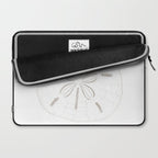 Sand Dollar Dreams - Brown on White Laptop Sleeve Gallery Image 2