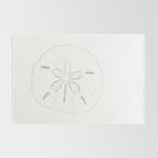 Sand Dollar Dreams - Brown on White Rug Gallery Image 2