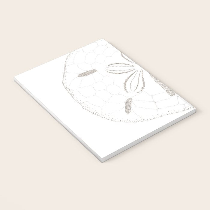 Sand Dollar Dreams - Brown on White Notebook Gallery Image 3