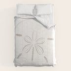 Sand Dollar Dreams - Brown on White Comforter Gallery Image 6