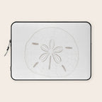 Sand Dollar Dreams - Brown on White Laptop Sleeve Gallery Image 1