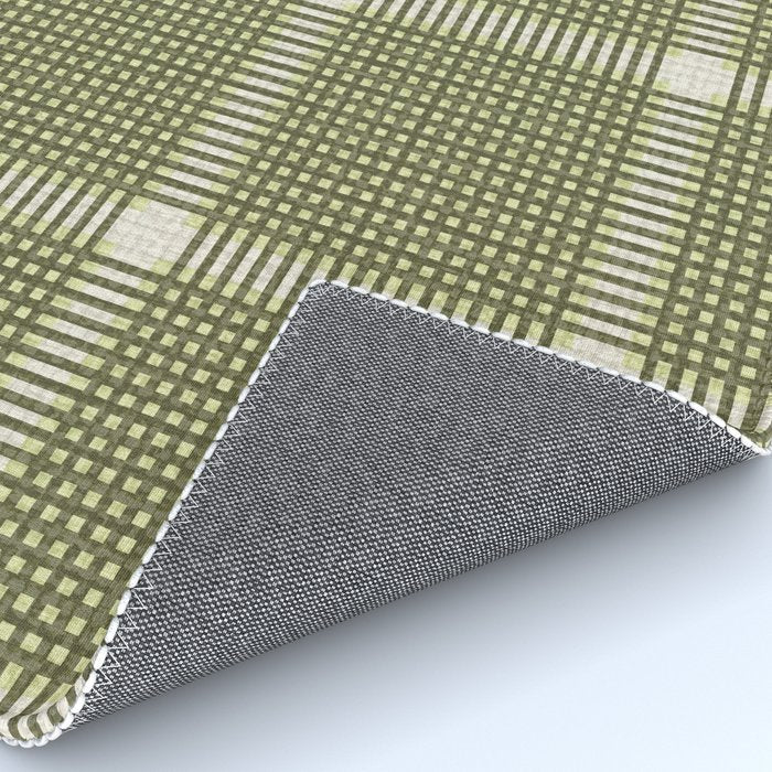 Cross Check Shaded Lichen, Chartreuse, Cream Rug Gallery Image 4