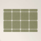 Cross Check Shaded Lichen, Chartreuse, Cream Welcome Mat Gallery Image 1