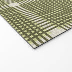 Cross Check Shaded Lichen, Chartreuse, Cream Welcome Mat Gallery Image 2