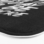 You Did Not Wake Up Today To Be Mediocre black and white monochrome typography poster design Bath Mat Gallery Image 3