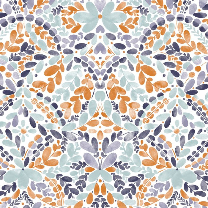 Artistic Floral Motif Medley Coffee Mug Gallery Image 2