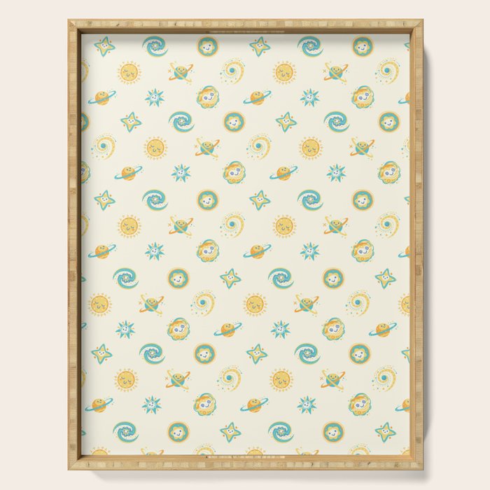 Pastel space pattern Serving Tray Gallery Image 1