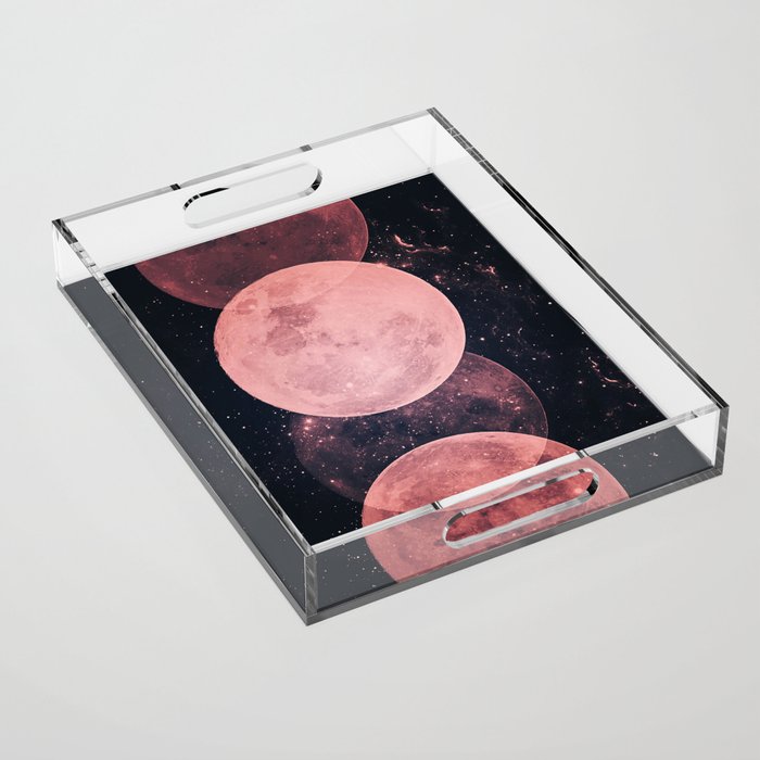 Pink Moon Phases Acrylic Tray Gallery Image 1