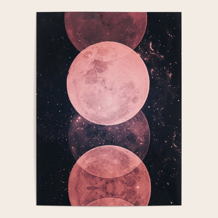 Pink Moon Phases Poster Gallery Image 4
