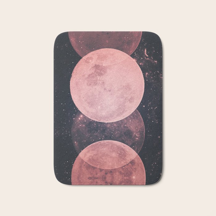 Pink Moon Phases Bath Mat Gallery Image 1