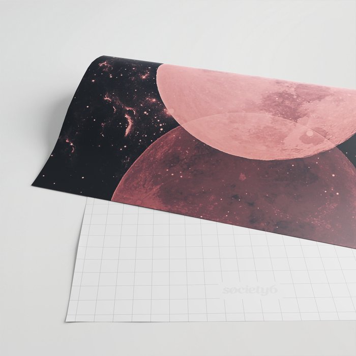 Pink Moon Phases Wrapping Paper Gallery Image 2