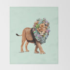 SUCCULENT LION Throw Blanket Gallery Image 2