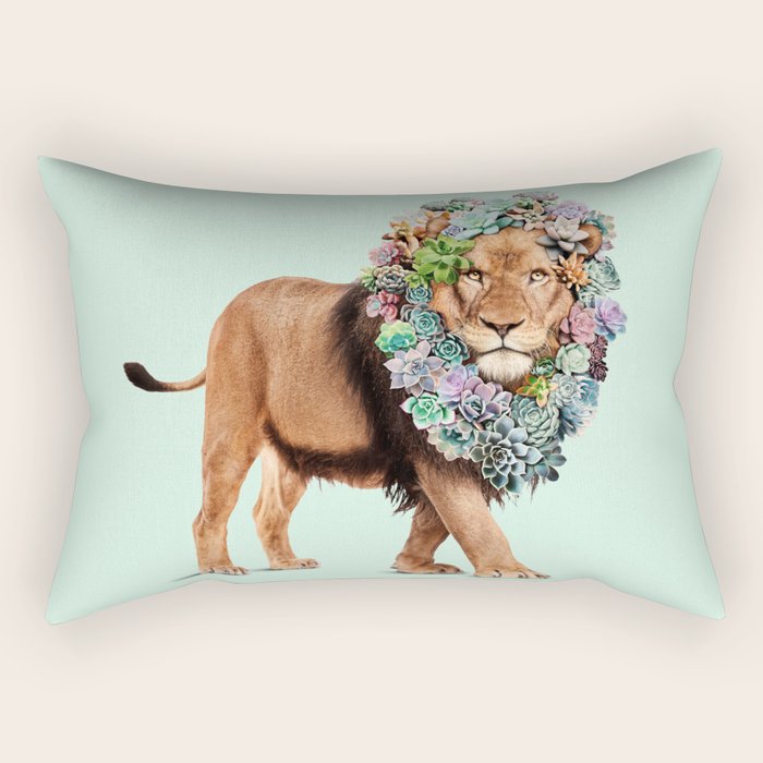SUCCULENT LION Rectangular Pillow Gallery Image 2