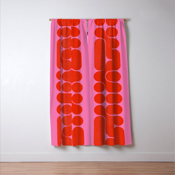 Abstract mid-century shapes no 6 Window Curtain Gallery Image 3