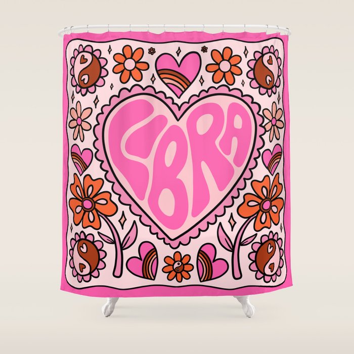 Libra Heart Shower Curtain Gallery Image 1