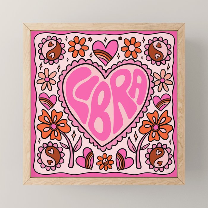 Libra Heart Mini Art Print Gallery Image 1