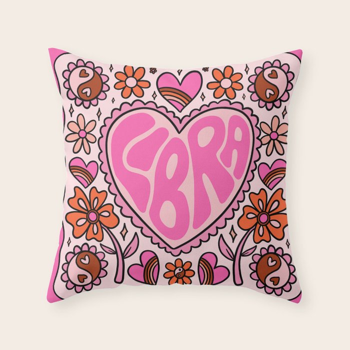 Libra Heart Throw Pillow Gallery Image 6