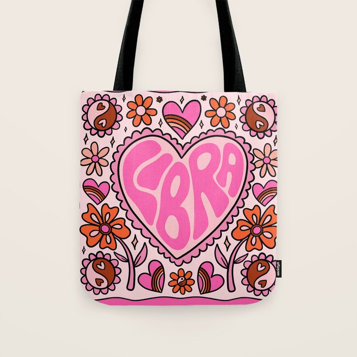 Libra Heart Tote Bag Gallery Image 1
