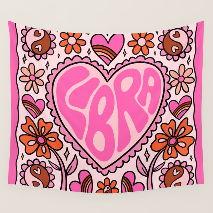 Libra Heart Wall Tapestry Gallery Image 4