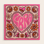 Libra Heart Wood Wall Art Gallery Image 1