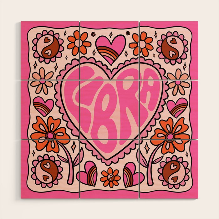 Libra Heart Wood Wall Art Gallery Image 1