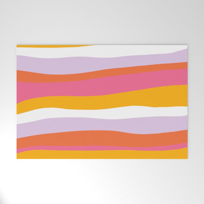 cali beach stripes Welcome Mat Gallery Image 1
