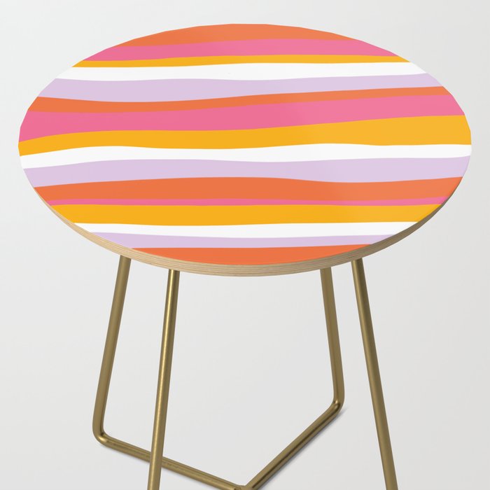 cali beach stripes Side Table Gallery Image 2
