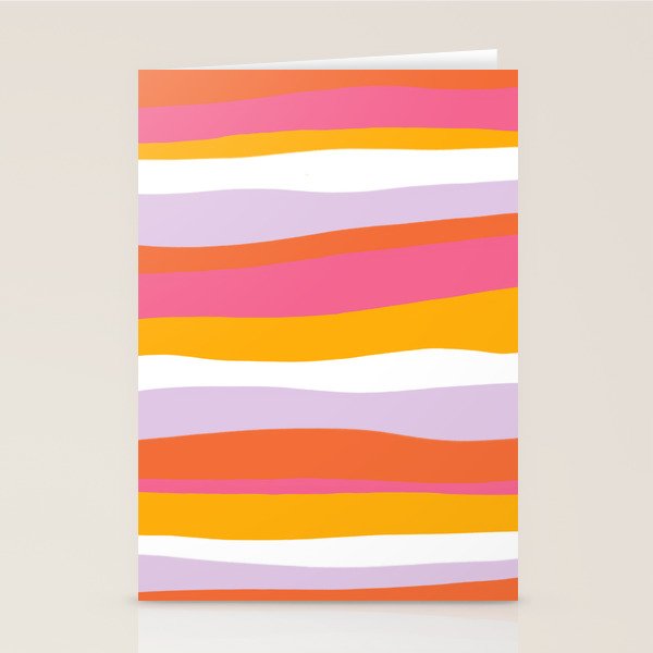 cali beach stripes Stationery Card Gallery Image 2