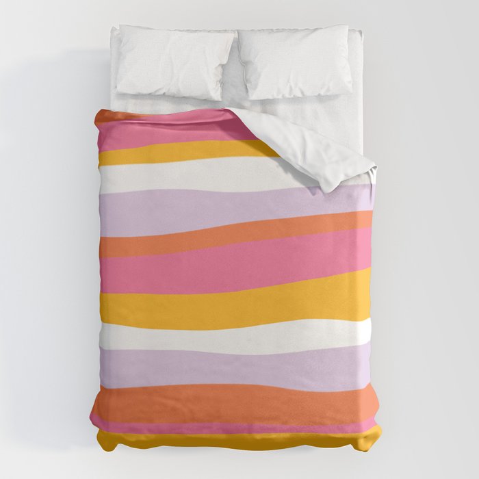 cali beach stripes Duvet Cover Gallery Image 6