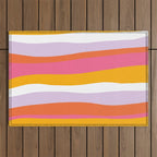 cali beach stripes Outdoor Rug Gallery Image 1