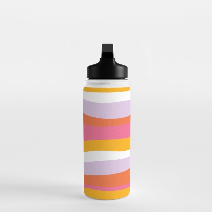 cali beach stripes Water Bottle Gallery Image 3