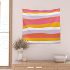 cali beach stripes Wall Tapestry Gallery Image 2