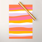cali beach stripes Wrapping Paper Gallery Image 1