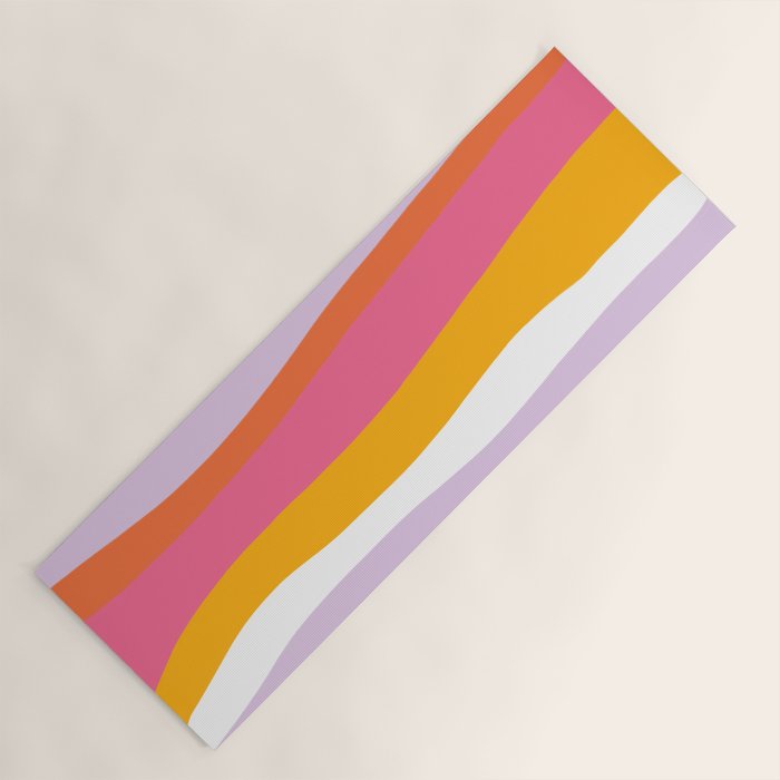 cali beach stripes Yoga Mat Gallery Image 1