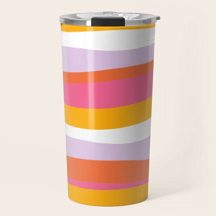 cali beach stripes Travel Mug Gallery Image 1